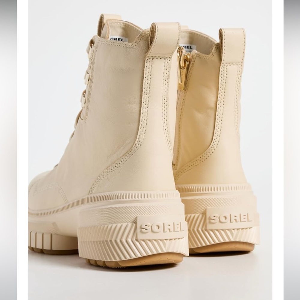 Sorel Cream Platform Combat Boots - Picture 4 of 13